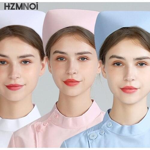 2021 Cartoon Printed Cotton Breathable Female Medical Nurse Cap Pet Hospital Surgeon Cap Dentist Cap Beauty Salon Chef Scrub Cap