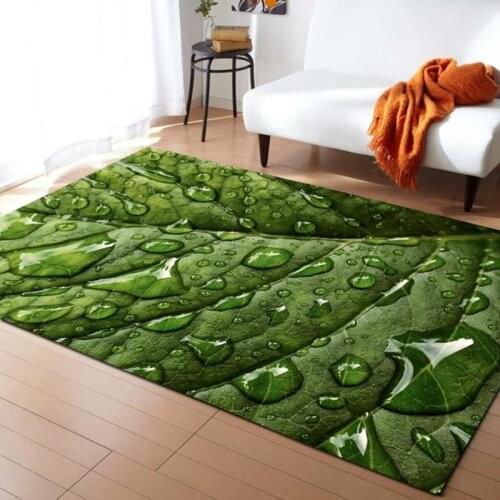 3D Carpets Green Leaf Vein Bedroom Rug for Kids Room Play Game Mat Home Decorative Carpet for Living Room Memory Foam Area Rug