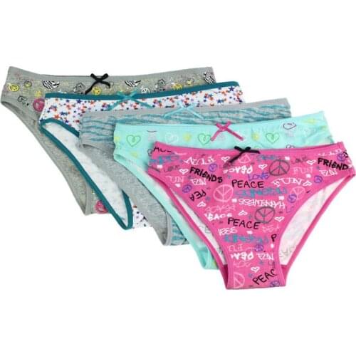 5Pcs/Pack Womens Cotton Briefs S M L XL 5 Style Child Pants High Quality Soft And Comfortable