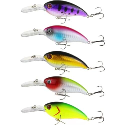 5 Pieces Wobblers Fishing Lures 10cm 13.5g Floating Diving Crankbait Crank Bait Perch Pike Muskie Fish Lure