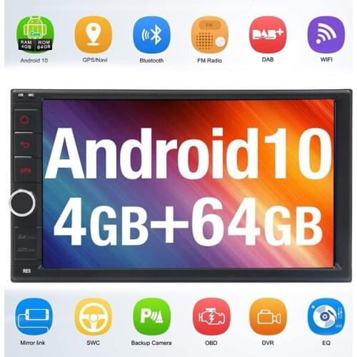 7"Universal Octa Core 2Din Car Android 10.0 Radio Multimedia Player PX5 4G RAM 64G ROM GPS Navigation HD Screen
