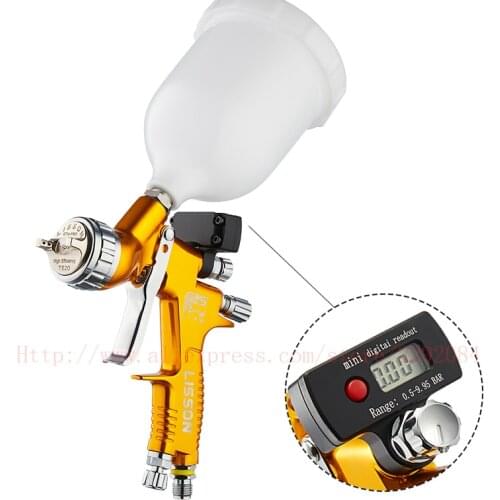 Digital Display GTI Pro Lite Spray Gun TE20/T110 1.3mm air paint spray gun water based Paint Sprayer with Mini digital regulator