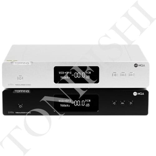 TOPPING D70S MQA Decoder 2*AK4497 Bluetooth 5.0 32Bit/768K DSD512 Hi-Res Hifi Music DAC with Remote Control