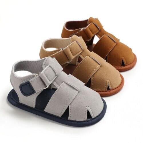 Focusnorm Toddler Kids Soft Soled Leather Casual Shoes Summer Baby Boy Sandals Prewalker