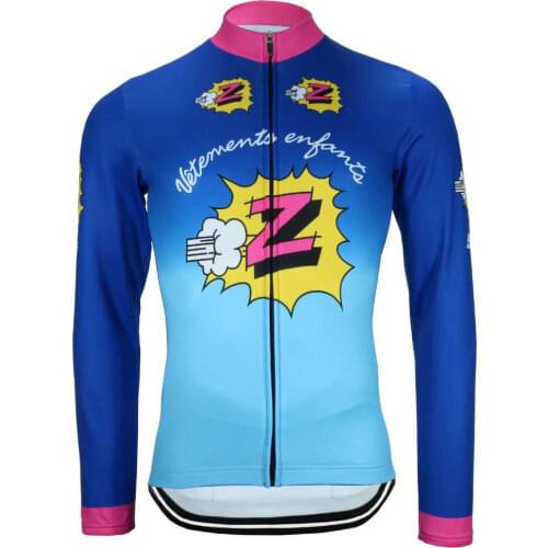 Classic Z cycling jersey autumn thin & winter fleece long sleeve bicycle clothes men retro road racing clothing MTB cycling wear