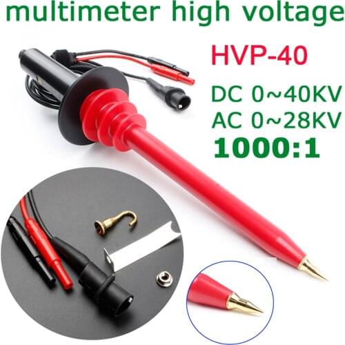 HVP-40 High Voltage Probe to 40KV Multimeter Probe 1000X Attenuation Bandwidth 10MHZ Probe DC 20KV/30KV/40KV HVP-3220 HVP-3230