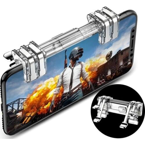 2pcs Mobile Phone Gaming Trigger Gamepad PUBG Button Handle For L1R1 Shooter Controller Keypads Grip For IPhone Android Phones