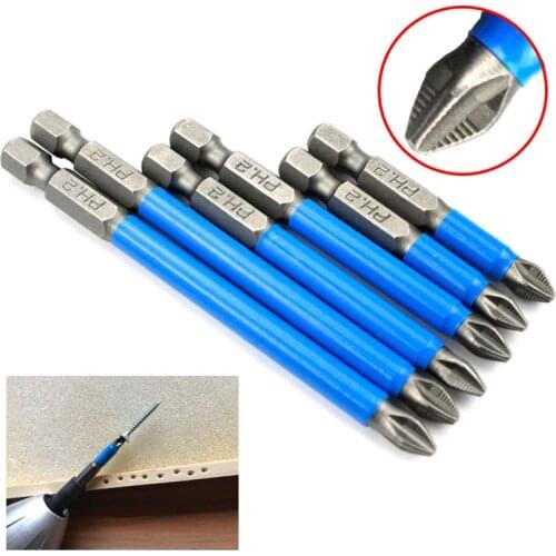 PH2 Cross Screwdriver Magnetic Bit Non-Slip Head 25mm-150mm Electric Hand Drills
