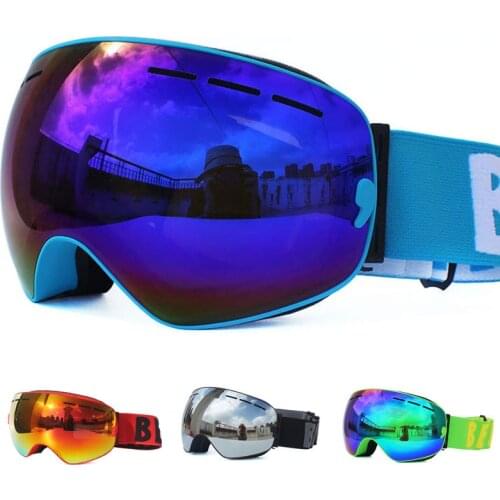 New UV400 Double Layers Anti-fog Ski Goggles Lens Ski Mask Glasses Skiing Snow Snowboard Eyewear Mirror polarize Goggles for men