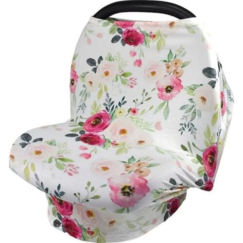 Multifunctional 5 in 1 Baby Breastfeeding Cover Car Seat Cover Canopy Shopping Cart Cover Trendy Scarf Breathable Nursing Cover