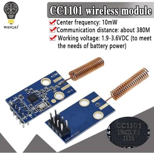 CC1101 Wireless Transceiver Module 433MHz 2500 NRF Distance Transmission Board OOK ASK MSK Modulation Programable Control 2500