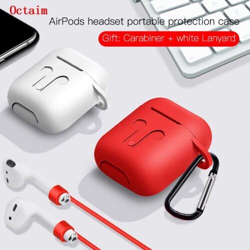 Earphone Soft Case For Apple Airpods Strap Silicone Headphone Cases Earphone Accessories Protective Wireless Bluetooth Cover