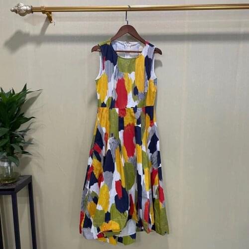 Dresses woman summer 2021 colorful printing tank beach party dress French brand Elegant dresses for women