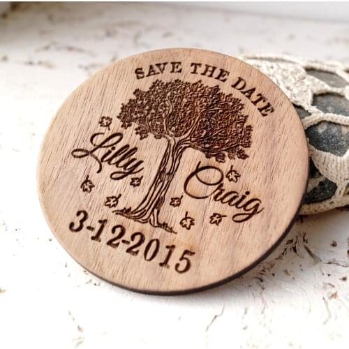 Save the date magnets, wedding save the dates, wooden save the date magnets, engraved wedding magnets, rustic save the dates