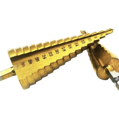 Hexagonal handle step drill pagoda drill bench drill iron aluminum plate wood plastic hole opener reamer