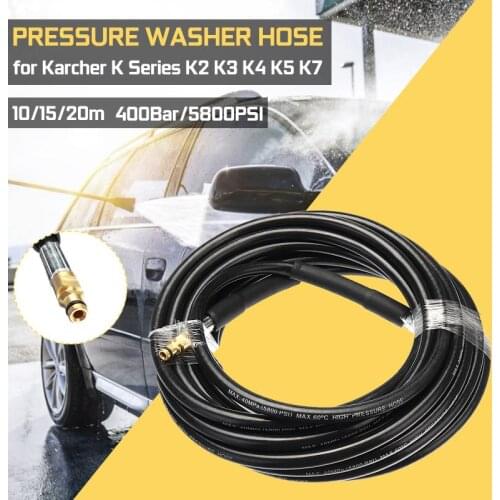 20 Meters High Pressure Washer Hose Pipe Cord Car Washer Water Cleaning Sewer Drain Extension Hose for Karcher K Series K2~K7