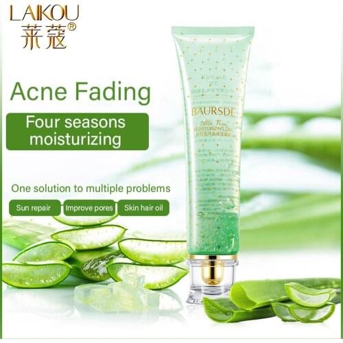 LAIKOU Natural Aloe Vera Soothing Gel Face Cream Aloe Vera Gel Shrink Pores Moisturizer Remove Acne Repairing Day Cream Aloe Gel