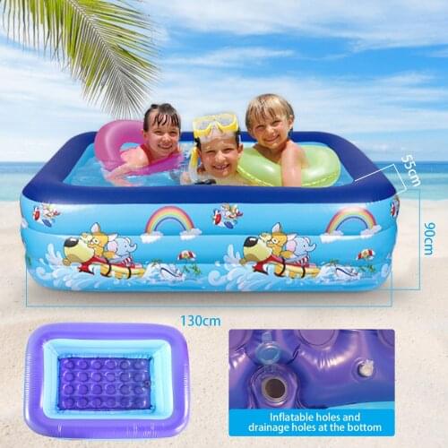 Thickening Inflatable Swimming Pool Family Summer Outdoor Backyard Water Play Paddling Pool Bathtub for Kids Children Ocean Ball