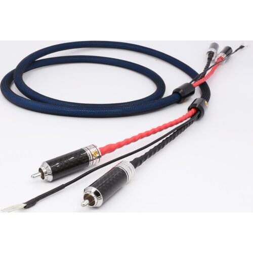 Viborg LC801 5N OFC Silver Plated Tonearm (Phono) Cable 2 RCAs TO 2RCAs Tonearm Cable RCA-RCA