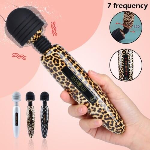 Powerful Clitoris Vibrators USB Recharge Magic Wand AV Vibrator Massager Sexual Wellness Erotic Sex Toys for Women Adult Product