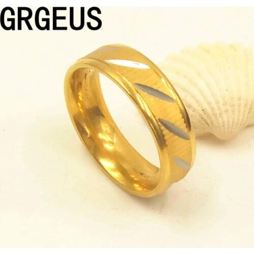 Vintage Gold Color 316L stainless steel Ring Mens Jewelry for Women lord Wedding Band male ring for lovers
