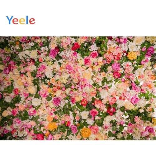 Yeele Wedding Decor Blossom Flowers Wall Photophone Baby Portrait Photographic Background Photography Backdrops For Photo Studio