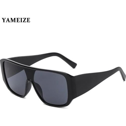 Square Shape Women 's Sunglasses Trend Net Celebrity one-piece Eyewear Women Driving Traveling Sun Glasses UV protection Goggles