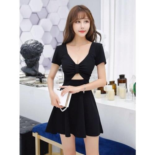 2020 nightclub sexy dress low-cut large size new thin cover belly nightclub womens temperament dress