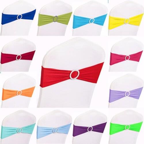 10 Pcs Colorful Stretch Silk Cloth Chair Seat Back Cover Bow Sashes Bands DIY Ribbon Wedding Party Banquet Decoration 6ZSH021