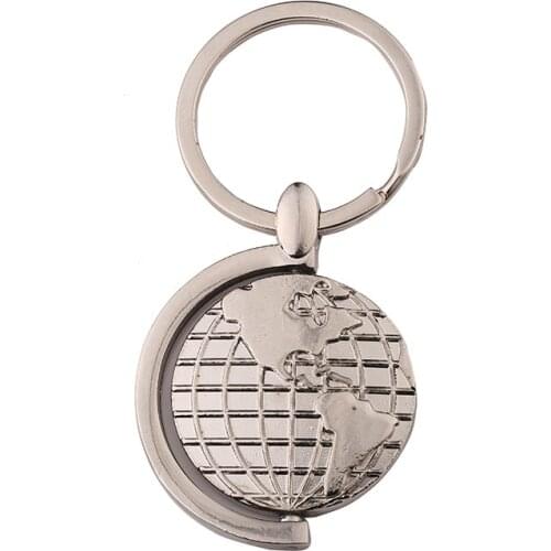 200pcs Creative Globe Shaped Keychains Metal Zinc Alloy Keyrings for Kids Birthday Party Favor Gift