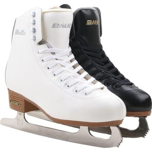 2018 Adult Thermal Warm Thicken Figure Skating Ice Skates Shoes With Ice Blade PVC Waterproof White Black