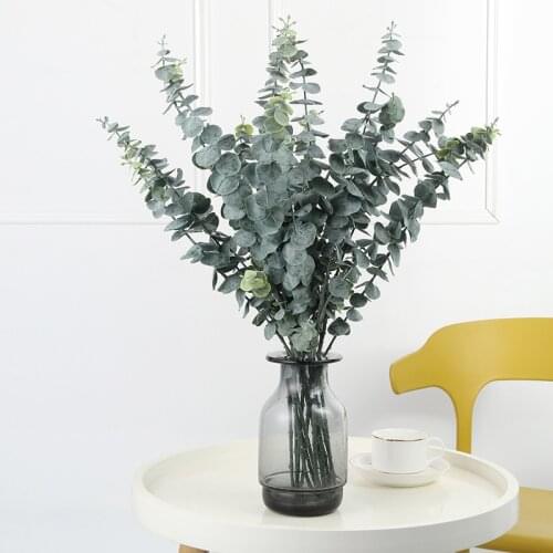 3 Froks Artificial Plant Eucalyptus Money Leaf Interior Decoration Flower Arrangement Ornaments Wedding Floral Home Flowers