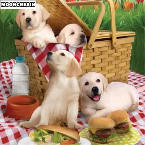 5D Diy Diamond Embroidery Animal Dog Home Decoration Gift Full Square Diamond Painting By Numbers Mosaic Picture Of Rhinestones