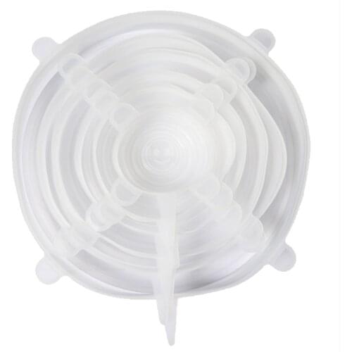 6Pcs/Bag Kitchen Silicone Packaging Lid Food Preservation Sealing Lid Stretchable And Reusable Physical Preservation Products