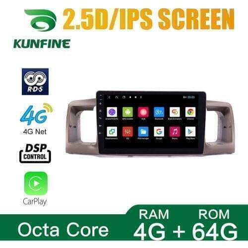 Car Radio For TOYOTA Corolla EX 04-12 Octa Core 1024*600 Android 10.0 Car DVD GPS Navigation Player Deckless Car Stereo Headunit