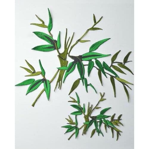 Bamboo Embroidery Computer Embroided Cloth Patch Accessories Iron on Embroidery Stickers DIY Patch Clothing Applique