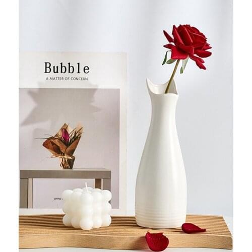 Nordic Animal Model Cat Ear Ceramic Vases for Decoration Living Room Decor Flower Arrangement Container Flower Vases for Homes