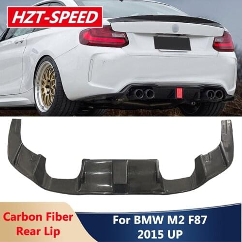 F87 Real Carbon Fiber Rear Lip Bumper Spoiler Diffuser With Led Light Car Styling For BMW M2 M2C F87 Coupe 2015 UP Modification