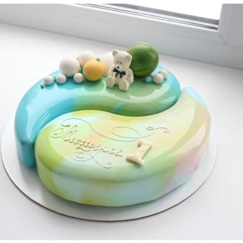 K5DC 3D YIN YANG Shape Molds Silicone Mold Decorating Mold Icing Candy Sugar Gum Paste Moulds Cake Craft Imprint Baking Moulds