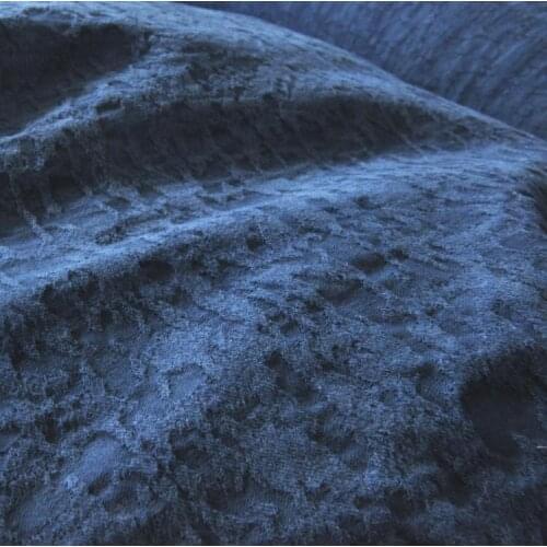 Quality cotton and linen fabrics Irregular jacquard weave fabric Indigo dyeing of handicraft plants tissu