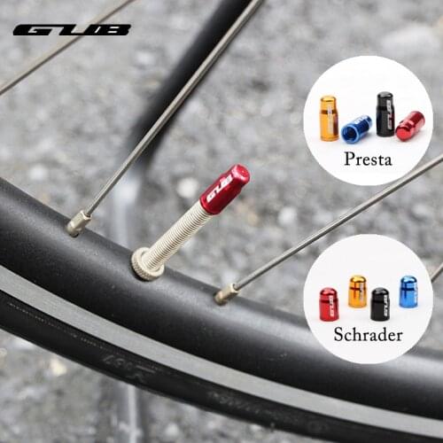10pcs GUB Presta/Schrader Bike Valve Cap Aluminum Alloy French/American Bicycle Tire Valve Cap Dustproof Wheel Cover Protector