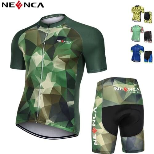 NEENCA Men cycling jersey set MTB Maillot Bike Shirt Shorts Mountain Bicycle Clothing Pro team summer clothes bicicleta