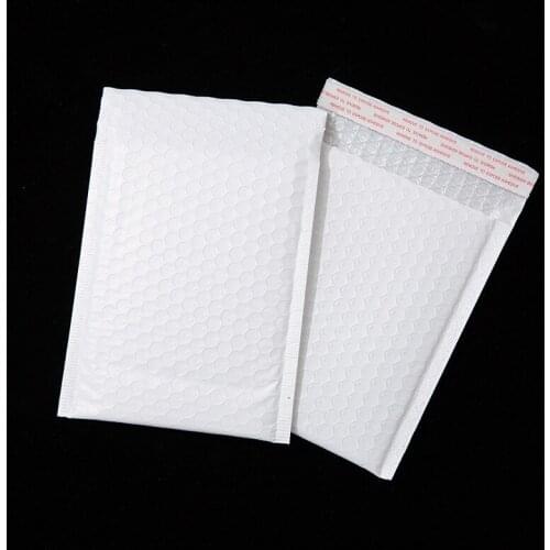 100Pcs Wholesale Bubble Mailers Pearl White Plastic Bubble Envelope Business Packaging Shipping Bags With Bubble Padded Envelope