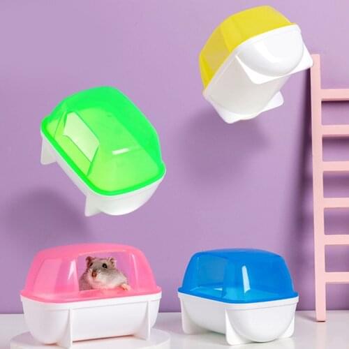 Small Animals Hamster Bathtub Chinchilla Dustproof Sand Batnroom Mouse Rat Shower Room Sand Toilet Sauna Room Easy to Clean
