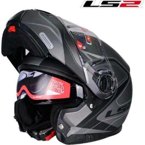 NEW LS2 FF325 modular motorcycle helmet with inner sun visor lens flip up racing shield moto helmets