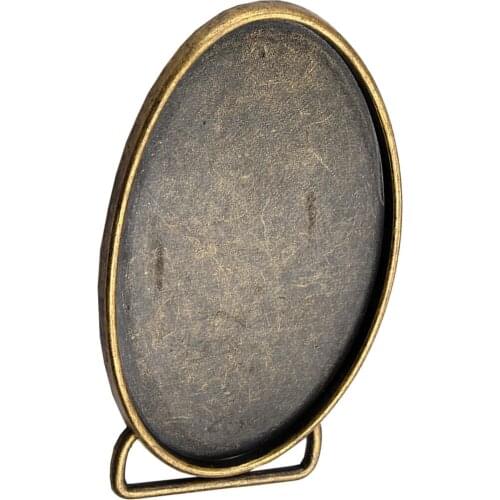 Mens Western Cowboy Belt Buckle Alloy Oval Belt Buckle Replacement Bronze
