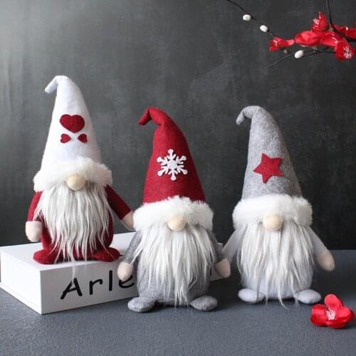 2021New Creative Hooded Faceless Doll Holiday Dwarf Santa Claus Plush Doll Doll Christmas Decoration Ornaments Children Gift