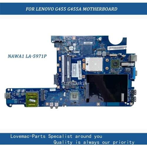 NAWA1 LA-5971P original mainboard For Lenovo G455 G455A G455AX Laptop motherboard Mainboard LA-5971P DDR2 100% tested