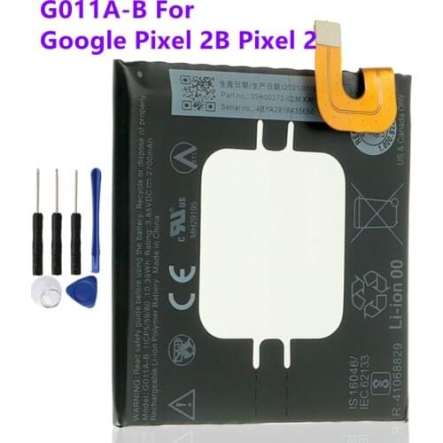 Original battery 2700mAh BG2W G011A-B Mobile Phone Replacement Battery For Google Pixel 2B Pixel 2 Li-ion Polymer Batteries