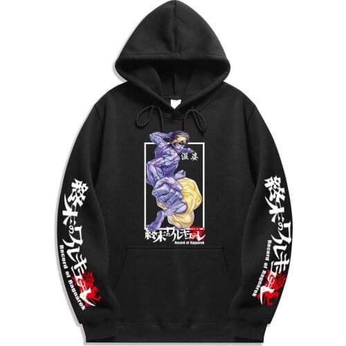 2021 Autumn Anime Record Of Ragnarok Printed Hooded Cool Sweatshirt Harajuku Loose Soft Pullovers Unisex Hoodie